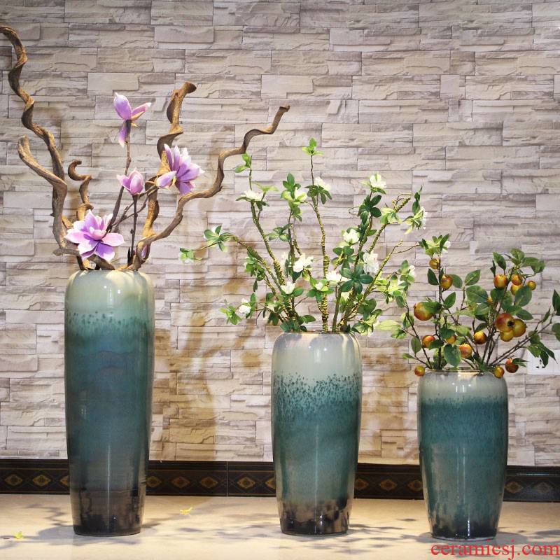Jingdezhen ceramic hotel villa covers Chinese vase of large sitting room porch flower decoration flower arranging furnishing articles