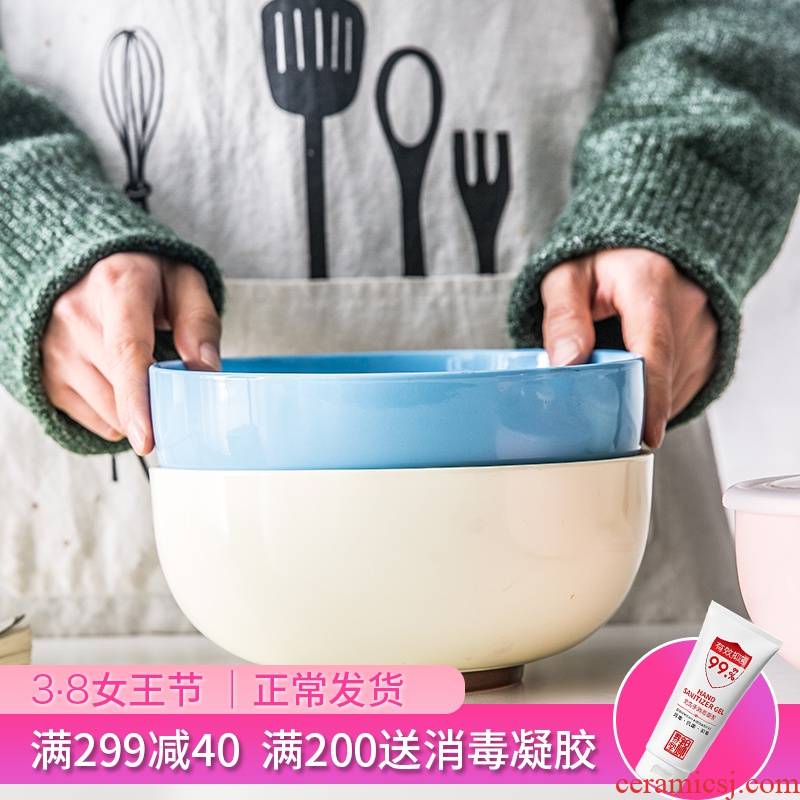 Nordic color, lovely creative Japanese European household tableware ceramic bowl bowl shalala noodles bowl mercifully rainbow such use