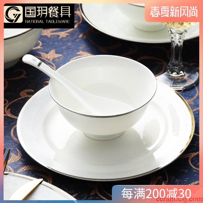 Tangshan ipads China western tableware suit a person eat western food steak plate flat share Ming careless bulk delivery period of the discount