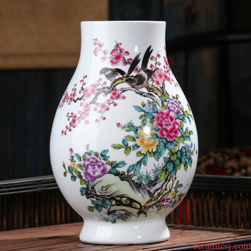 Jingdezhen ceramics Chinese vase flower arranging big household adornment furnishing articles, the sitting room porch TV ark, arts and crafts