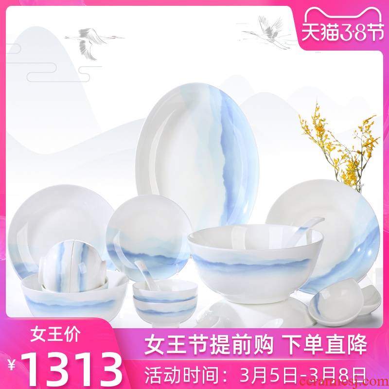 The Dao yuen court dream ipads porcelain tableware suit the new Chinese style household dishes dishes gifts creative contracted in - glazed dinner dishes
