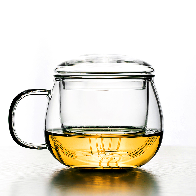 TaoDian glass with transparent glass, men and women make tea cup tea separation filter with cover the tea cups