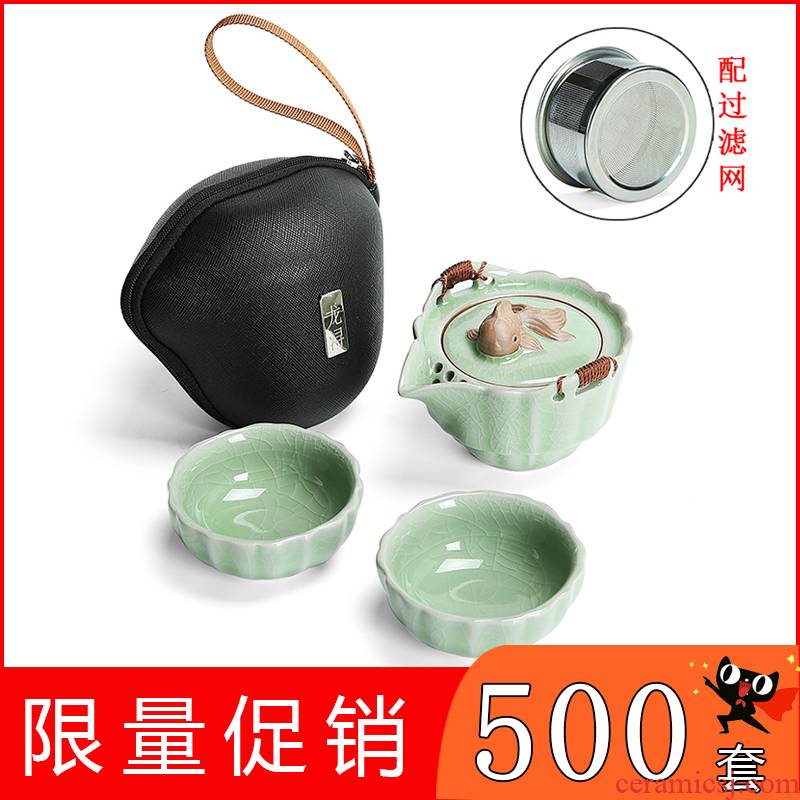 Dragon invertors crack of portable travel tea set home a pot of the 122 cup is suing your up ceramic teapot