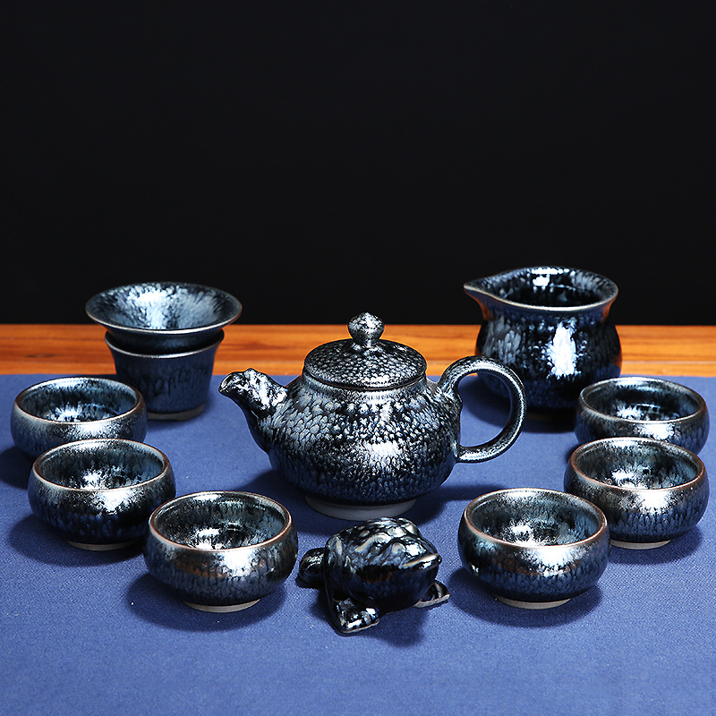 Build light tea set household contracted Chinese style restoring ancient ways of a complete set of ceramic kung fu tea tureen noggin 6 pack
