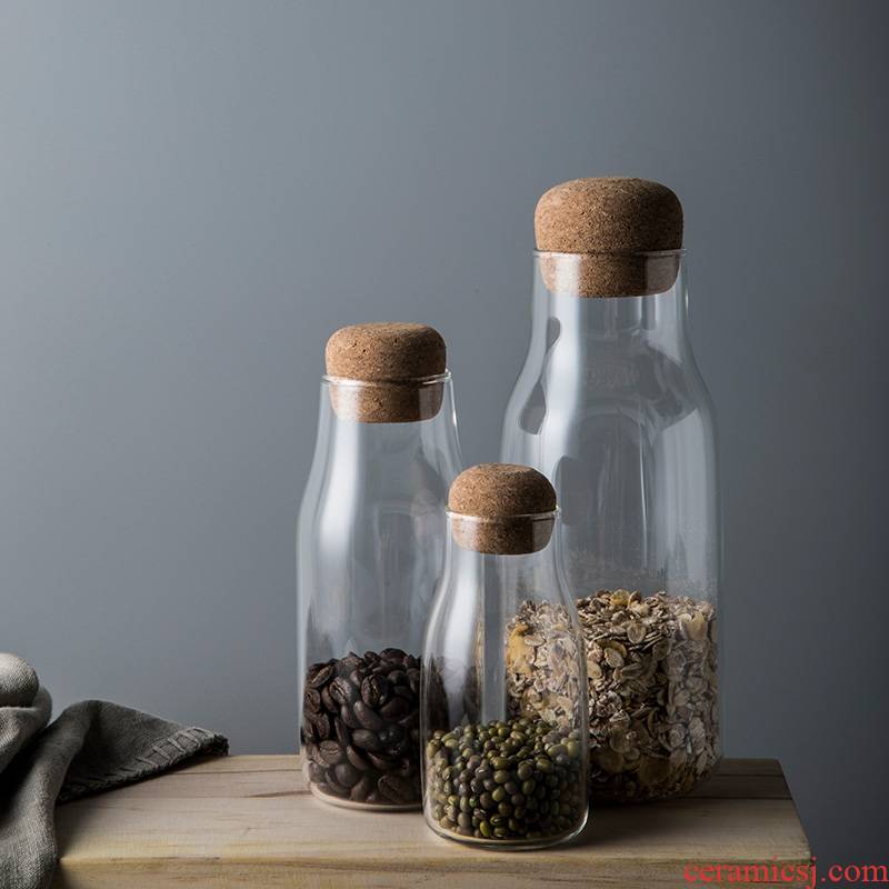 TaoDian Japanese glass seal pot bar coffee beans receive dried fruit storage bottle lawsuits storage tanks