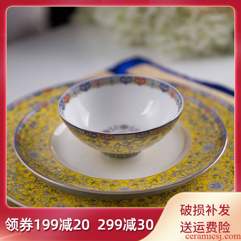 Gaochun ceramics Wan Fubao the qing yuquan 】 【 39 head tableware suit APEC with exquisite craft