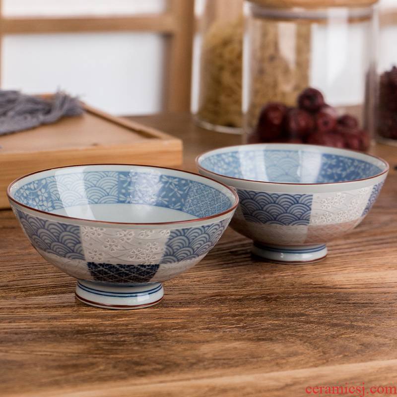 Japan meinung ceramic bowl meal for a bowl of rice bowl picking 2 sets of household eat bowl web celebrity tableware