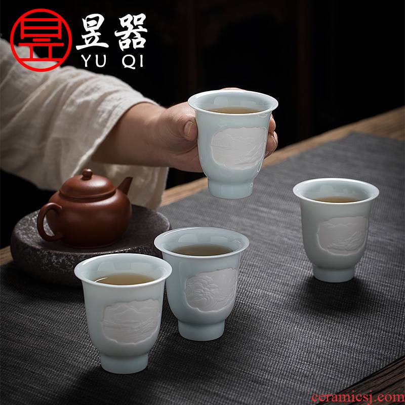 Yu machine manual jade porcelain jingdezhen ceramic cups xanadu masters cup kung fu tea tea sample tea cup
