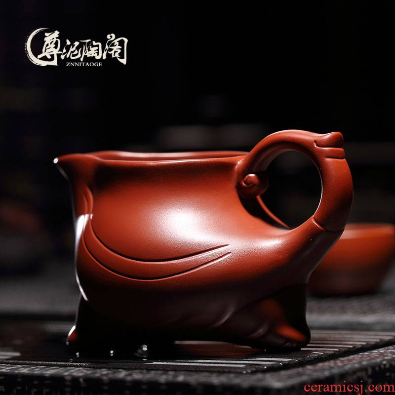 Statute of mud TaoGe fair keller purple sand tea sea points tea machine manual) fair dahongpao side to a cup of tea accessories