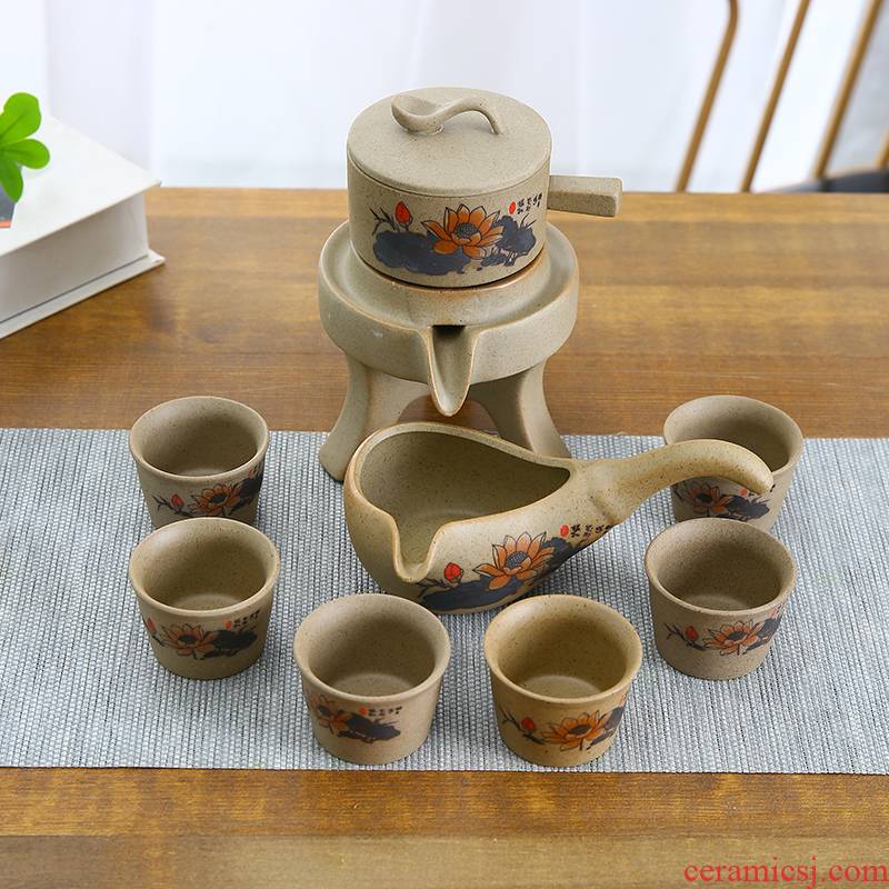 Coarse TaoQuan semi - automatic tea sets a complete set of kung fu tea tea set fit home lazy people make tea with tea