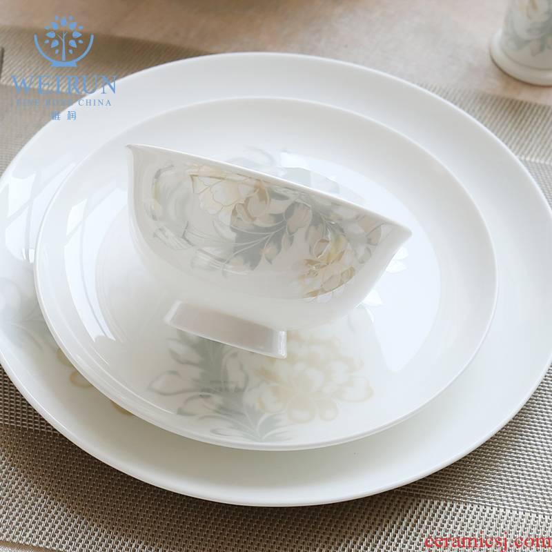Only embellish dishes item ipads porcelain tableware home dishes with Chinese style eat bowl chopsticks dishes elegant aristocratic sheet is tasted