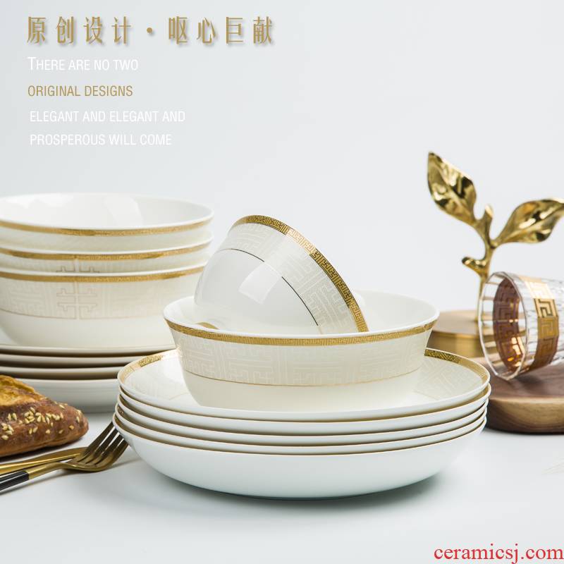 Jingdezhen porcelain tableware portfolio ipads ipads porcelain ceramic tableware suit dish bowl round plate