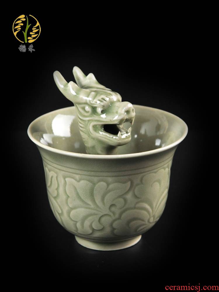 Creative ceramic cup yao state is greedy fair cup a cup of wine goblet suit liquor pot leading cup to pour wine bottle