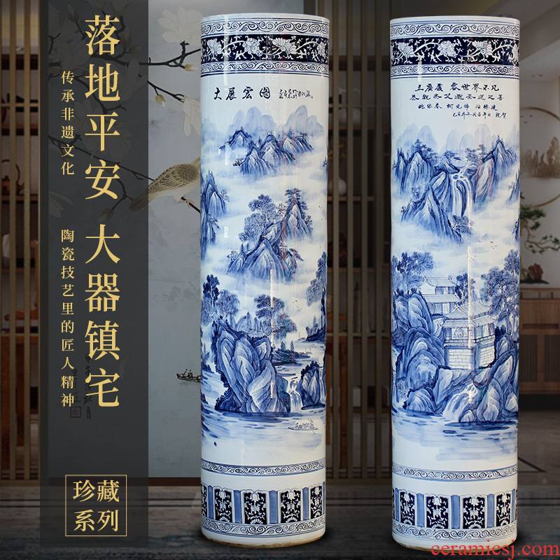 Jingdezhen ceramic hand - made porcelain future quiver vase Chinese style living room a study ground adornment furnishing articles