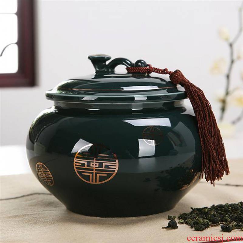 Caddy fixings ceramic large tea pot seal POTS dahongpao tea moistureproof red green tea Caddy fixings