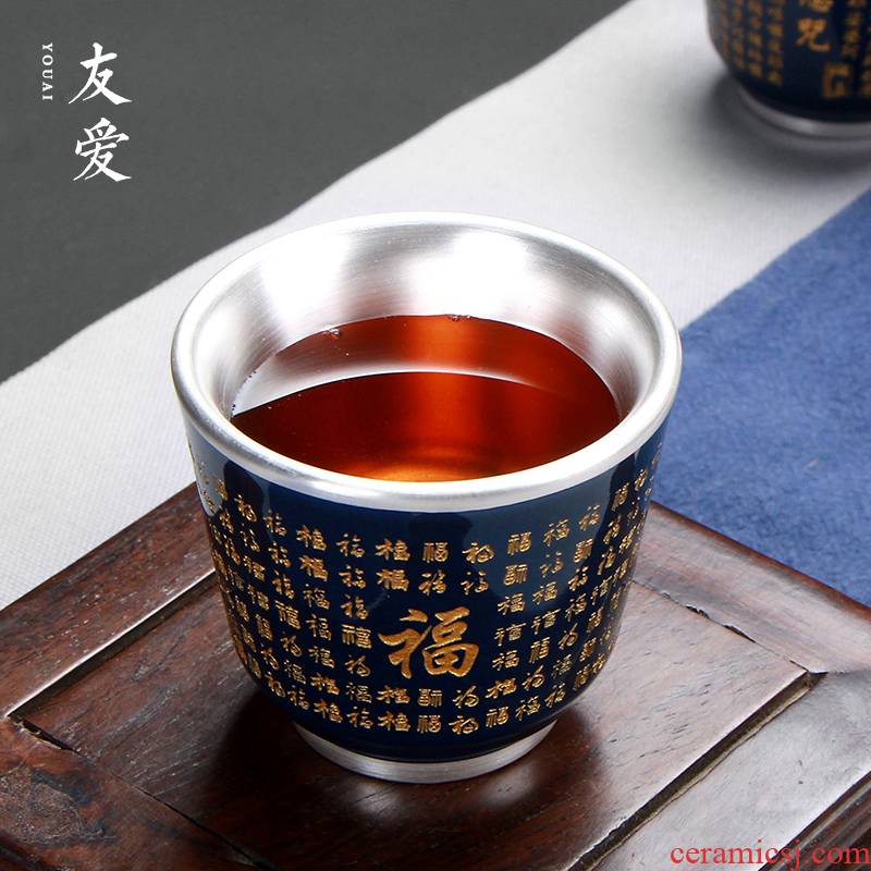 Love coppering. As silver heart sutra mantra ceramic cup great masters cup large kung fu tea sets accessories tea cup gift box