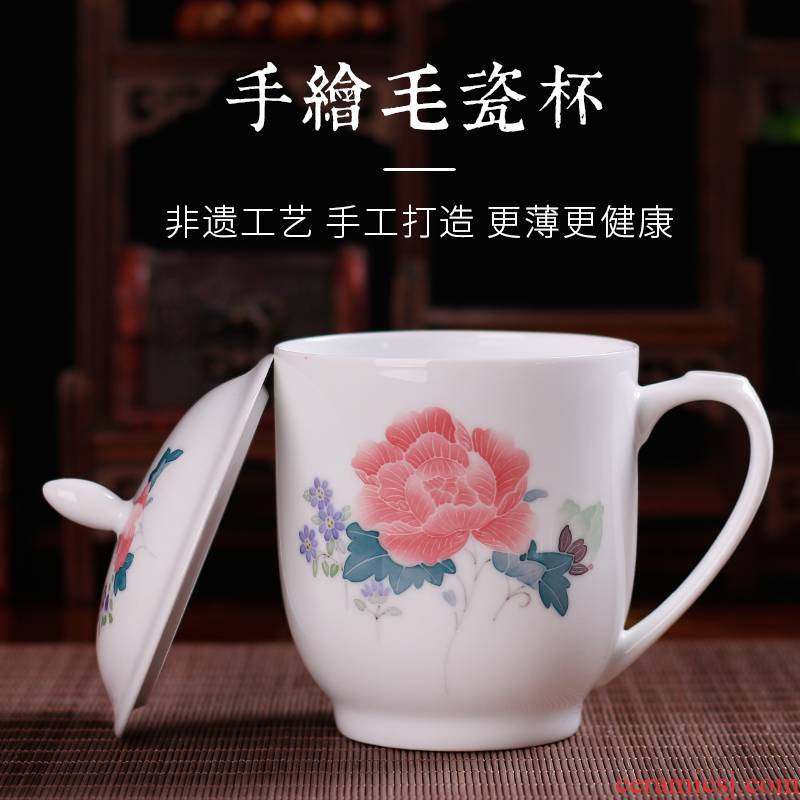 Hunan liling porcelain glaze colorful hand - made ceramic cups under MAO led gifts cups and practical