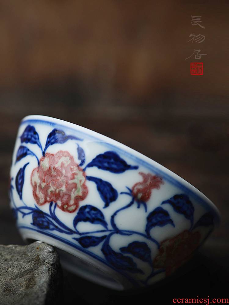 Offered home - cooked in hand - made porcelain youligong lie fa cup cylinder cup perfectly playable cup of jingdezhen ceramic tea cup lamp cup master