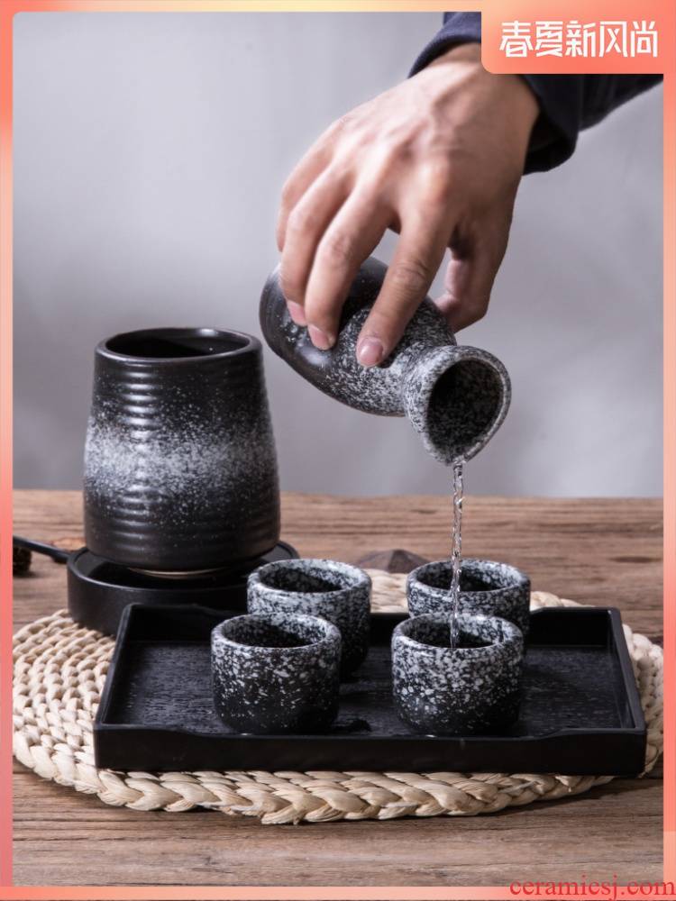 Japanese ceramics wine glass decanters Japan suit rice wine liquor liquor cup wine bottle warmer temperature