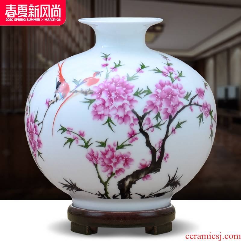 Creative I sitting room place jingdezhen ceramics pomegranate flower arranging small handicraft bottle vase TV ark, restaurant