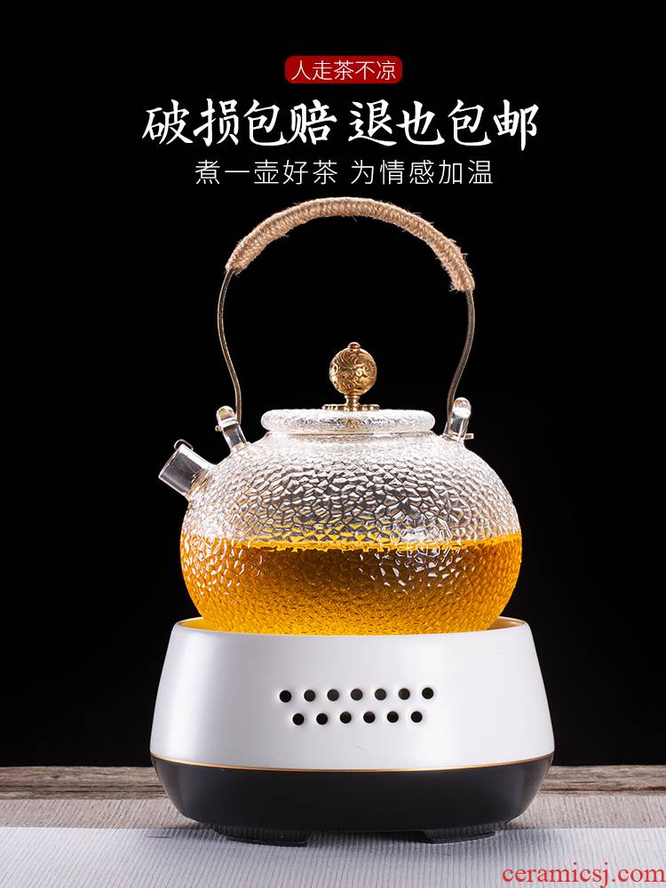 Suit the boiled tea, the electric TaoLu Japanese office automatic hammer glass cooked this teapot tea stove small home