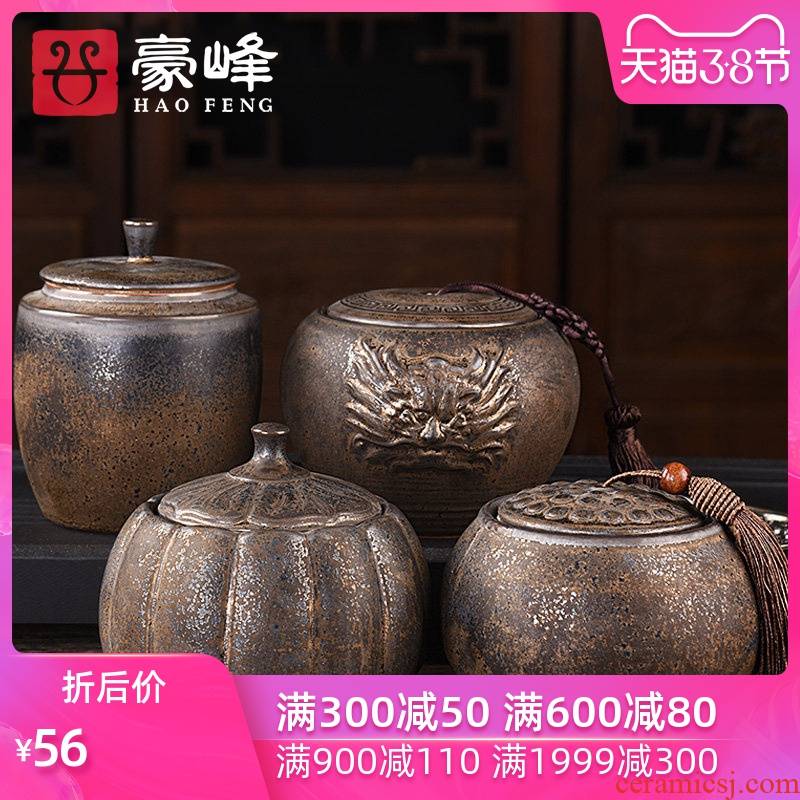 HaoFeng Japanese ceramic pot of pu 'er tea storage tanks seal pot home kung fu tea tea accessories