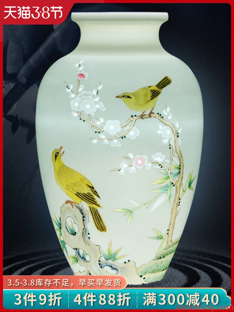 Jingdezhen ceramics hand - made vases, flower arranging Chinese style household adornment rich ancient frame sitting room place a wedding gift