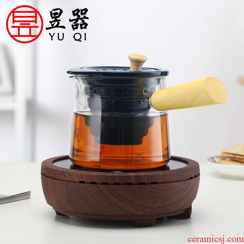 Yu is heat - resistant glass teapot high - temperature cooking pot home tea side boil pot electricity TaoLu tea set