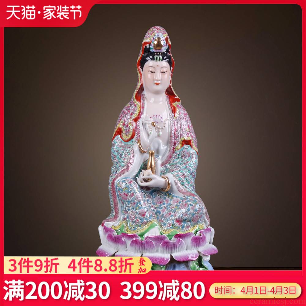 Jingdezhen ceramics craft its porcelain goddess of mercy protect peaceful Chinese style household, sitting room porch handicraft furnishing articles