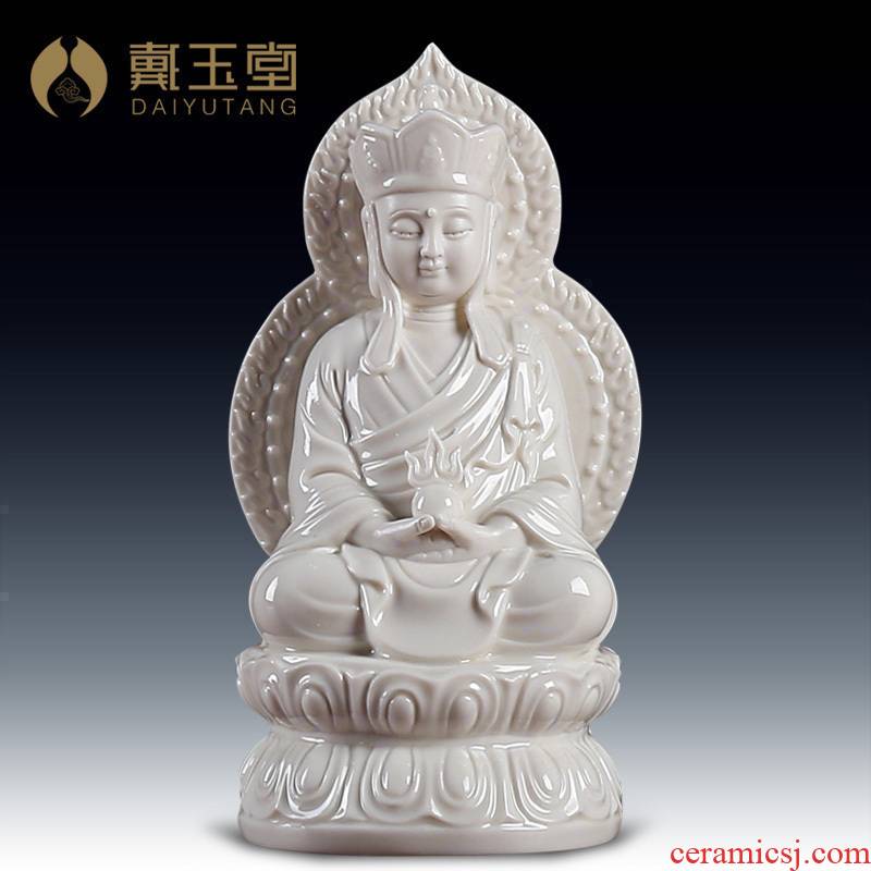 Yutang dai dehua porcelain ceramic figure of Buddha home furnishing articles/7 inch screen D21-07 e earth treasure bodhisattva