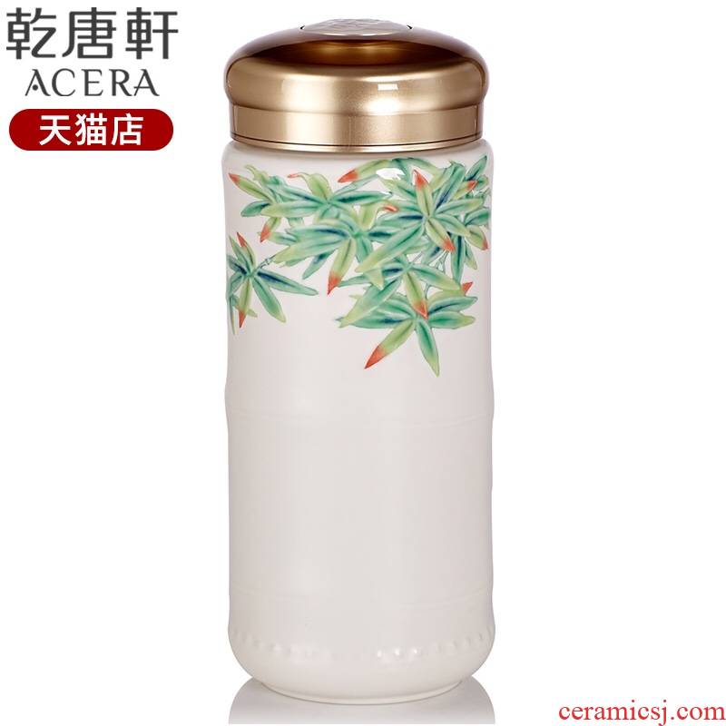 New dry Tang Xuan live porcelain kaiyun bamboo cup with double ceramic with cover glass how bamboo tea gifts