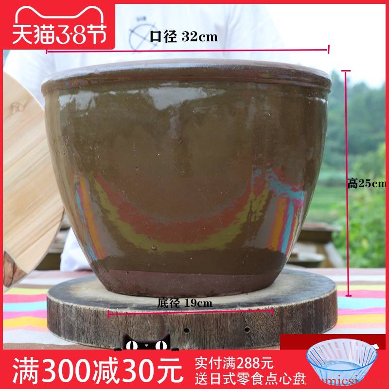 Ceramic barrel rice bucket home old rice insect moisture - proof seal storage grain storage tank douban JiangGang oil cylinder