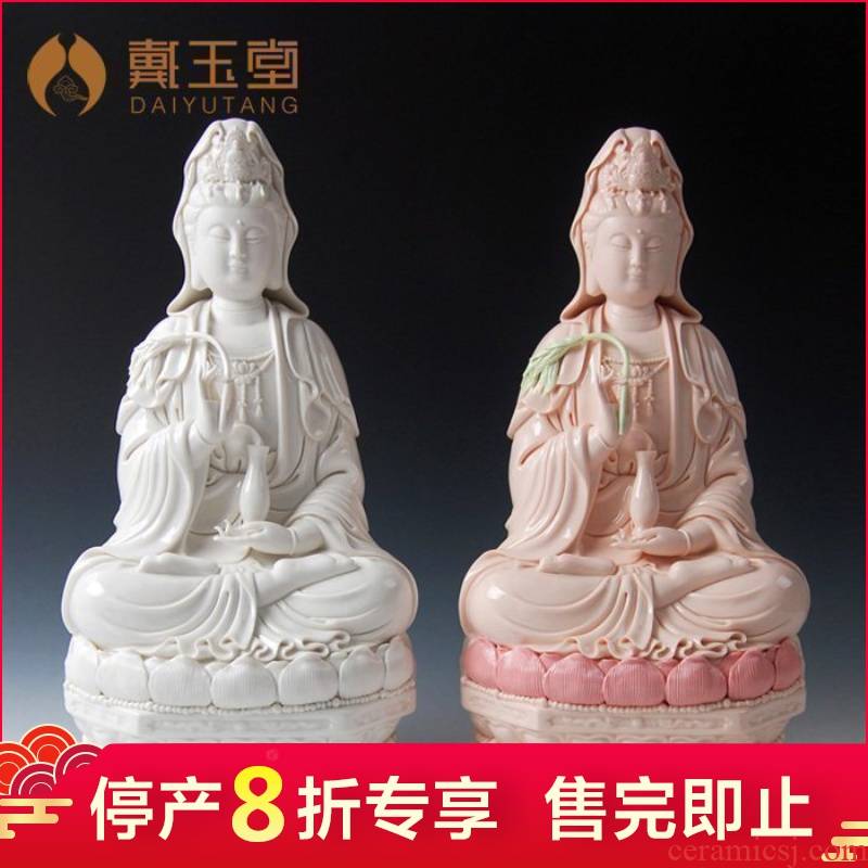 Ceramic production is pulled from the shelves 】 【 buddhist supplies lotus guanyin avalokitesvara figure of Buddha that occupy the home