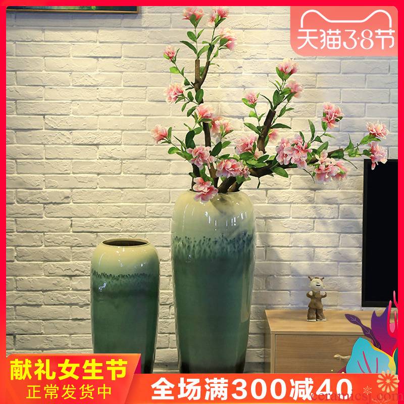 Ceramic up large vase landing simulation between example azalea flower restaurant decorative flower implement the sitting room is a large flower receptacle