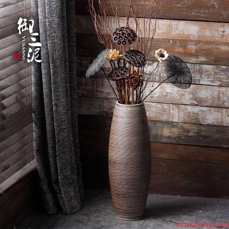 Jingdezhen ceramic large vases, contracted and I ou shi dry flower arranging flowers furnishing articles sitting room simulation flower decoration
