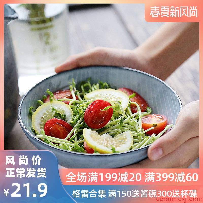 Lototo the qing xuan Japanese European - style ins household ceramic bowl big salad bowl mercifully rainbow such as bowl dish bowl bowl dishes