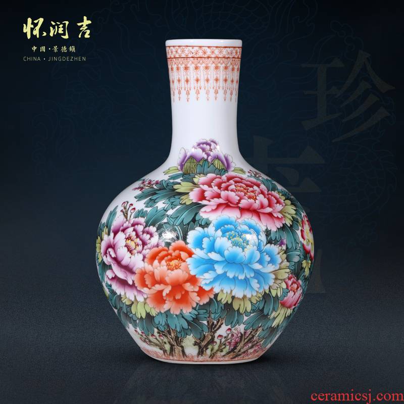 Jingdezhen ceramics craft blooming flowers, flower vase vase of porcelain of new Chinese style living room home furnishing articles