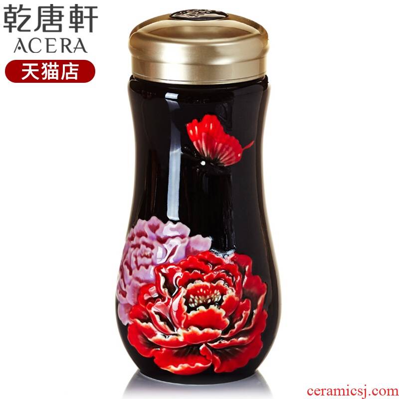Do Tang Xuan millennium peony cup with double creative ceramic cup coloured drawing or pattern glass cup gift to get I