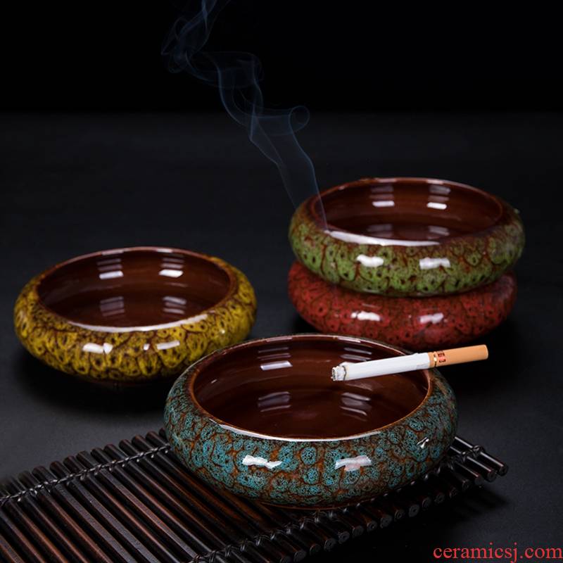 Ronkin up ashtray home furnishing articles creative fashion office move ceramic tea tea leaf - cylinder parts