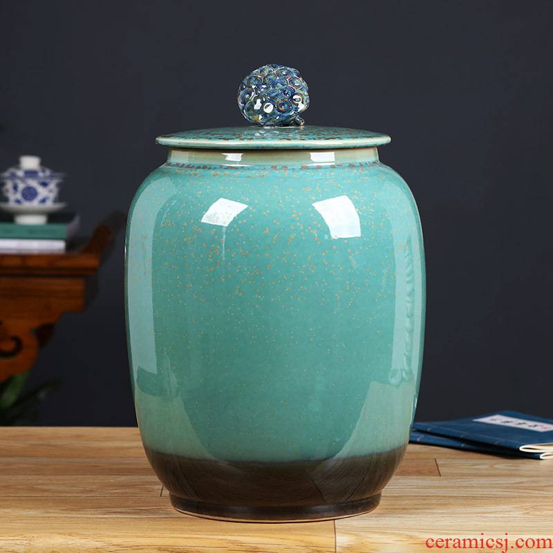 Caddy fixings large seal pot of tea cake tea to wake jingdezhen ceramic tea set storage store receives tea urn