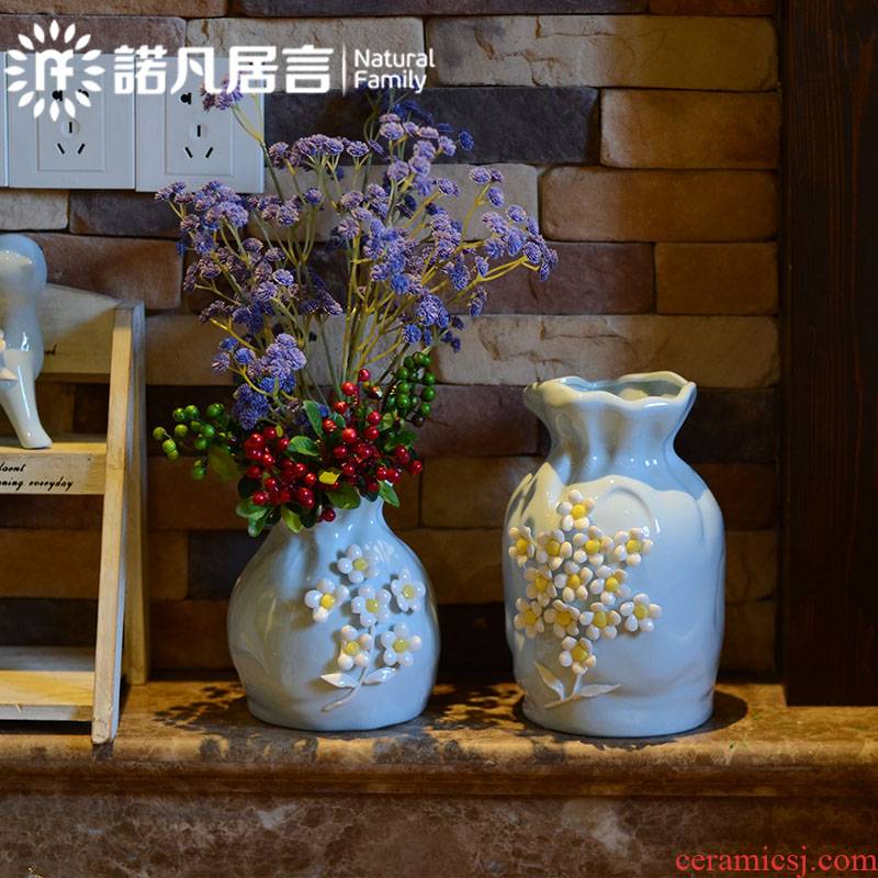 Mesa ceramic vase furnishing articles European ikebana sitting room decoration ideas decorated hotel villa rural dry flower suit