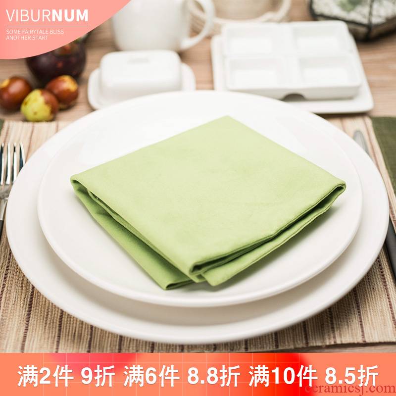Yao hua ceramics thickening white western - style tableware plate plate pan beefsteak strengthen porcelain dish dish plates