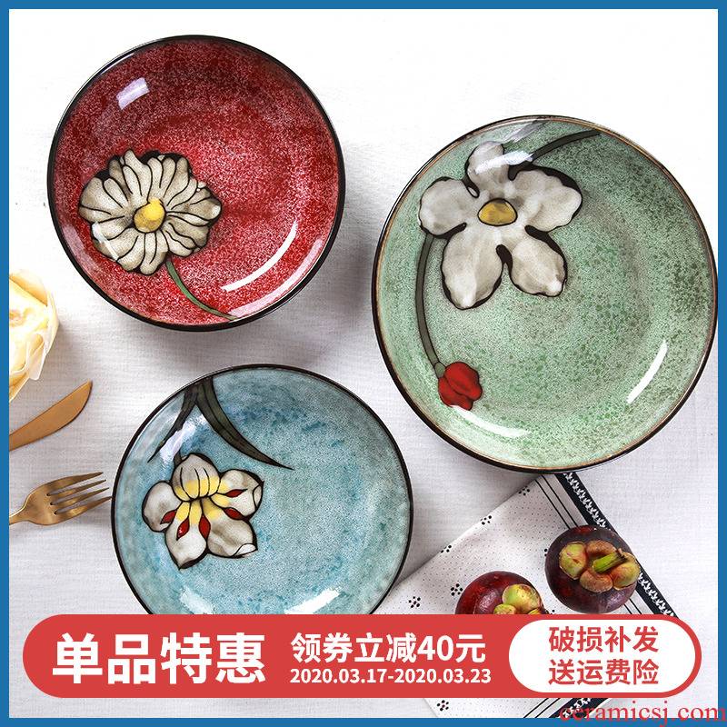 Yuquan dish plate of household ceramic plate plate plate disc tray was new fish dish of steamed fish plate