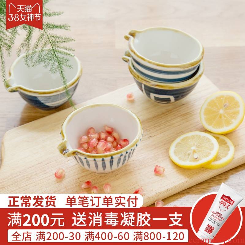 Jian Lin creative snacks Japanese retro sauce bowl bowl of hot pot seasoning bowl bowl of blue - and - white ceramics tableware