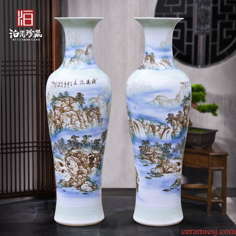 Jingdezhen ceramics has a long history of large vases, new Chinese style villa living room hotel opening furnishing articles