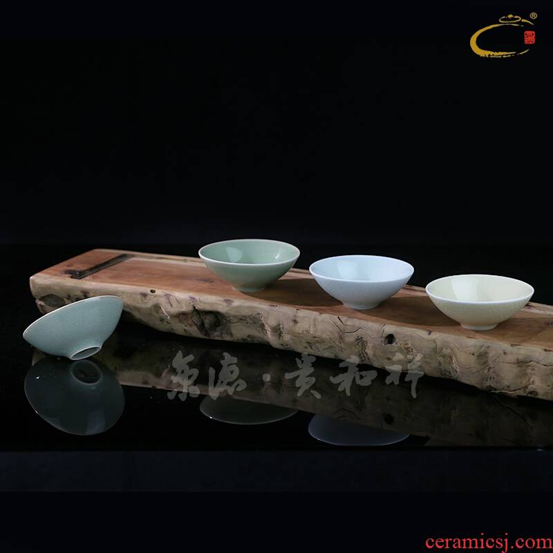Beijing DE and auspicious start puer tea cups of jingdezhen ceramic sample tea cup single glass bowl kung fu tea service master