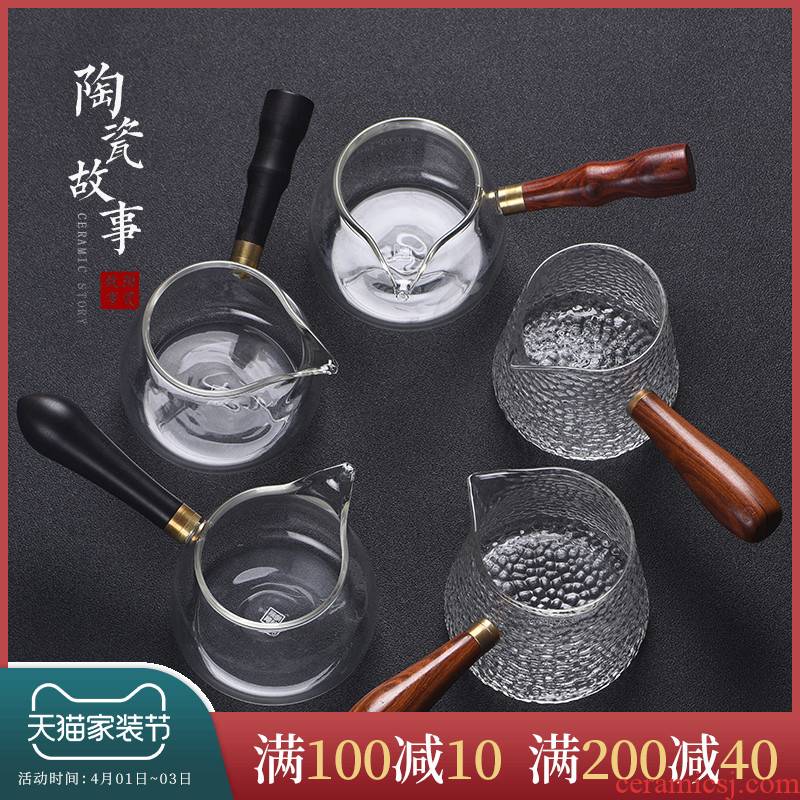 Ceramic fair story cup by high temperature resistant glass side points tea) suits for more kung fu tea set tea sea