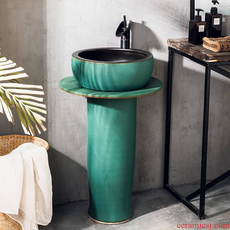 Basin courtyard industrial pillar lavabo is suing the pool bar wind restoring ancient ways is simple vertical lavatory ceramic fall to the ground