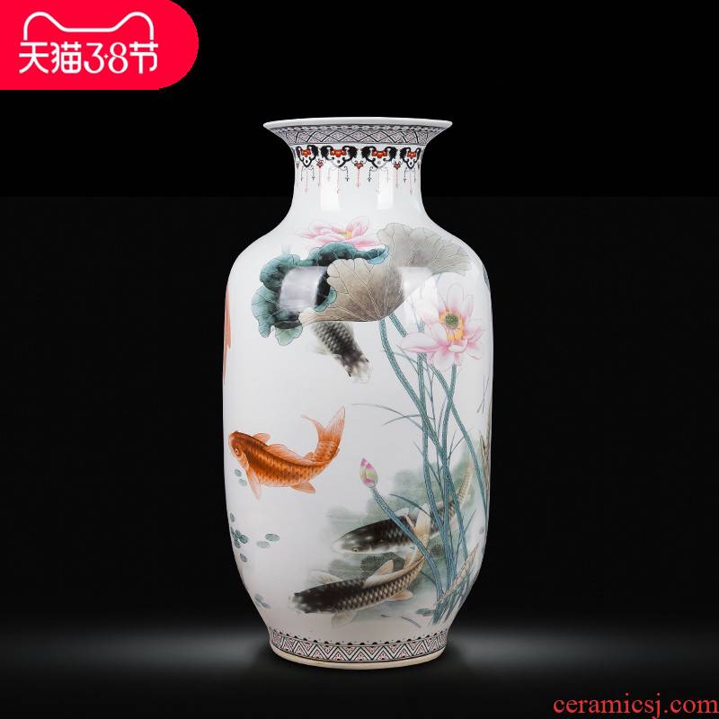 Jingdezhen ceramics hand - made vases large successive new Chinese flower arranging furnishing articles sitting room more household act the role ofing is tasted