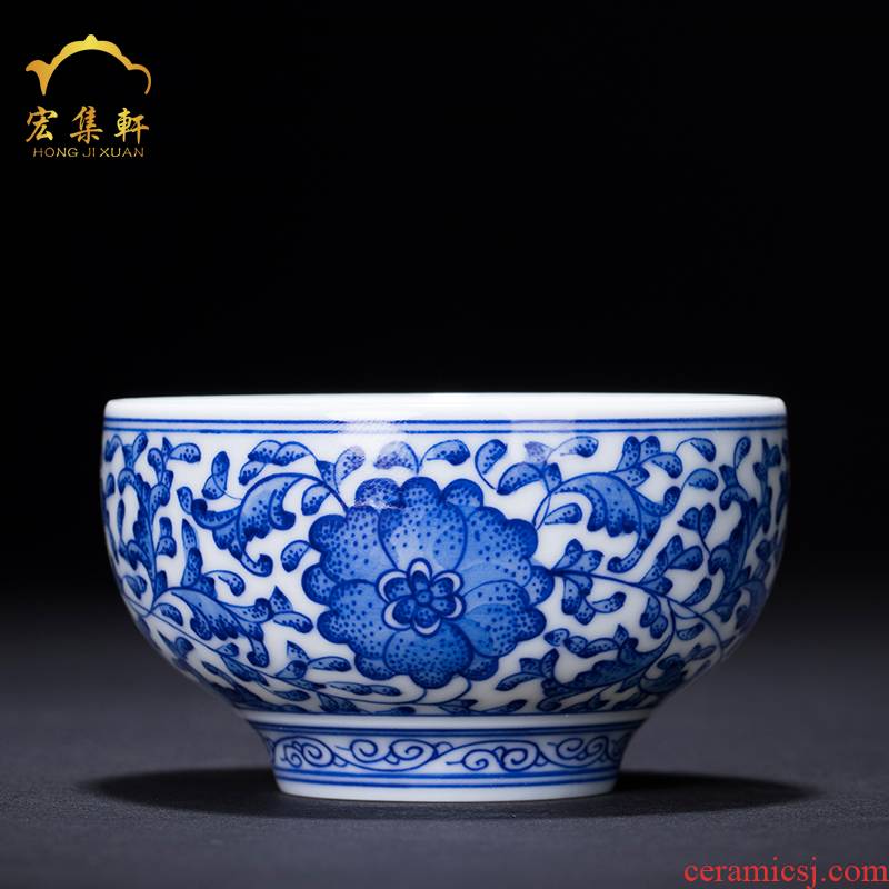 Jingdezhen porcelain craft pure hand draw archaize ceramic masters cup kung fu tea cup sample tea cup but small tea cups